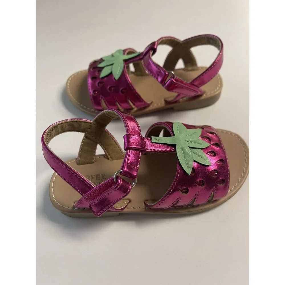 Harper Canyon Strawberries Pink Sandal Girls Toddler Size 7 and 9